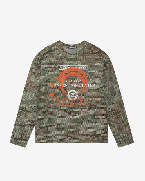 CB X COMPLEXCON CAMO MESH LONG SLEEVE TOP