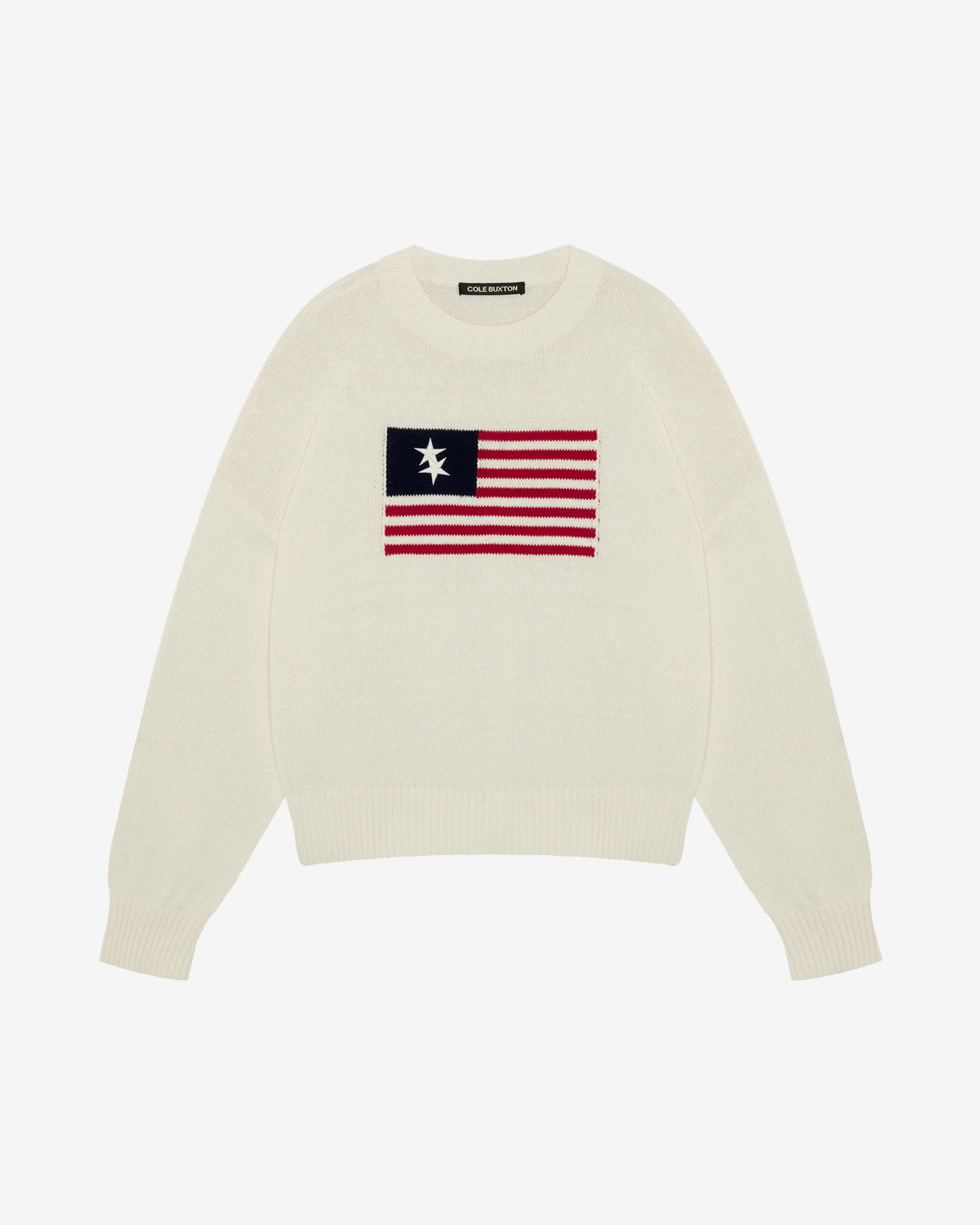 TWO STAR FLAG KNIT SWEATER