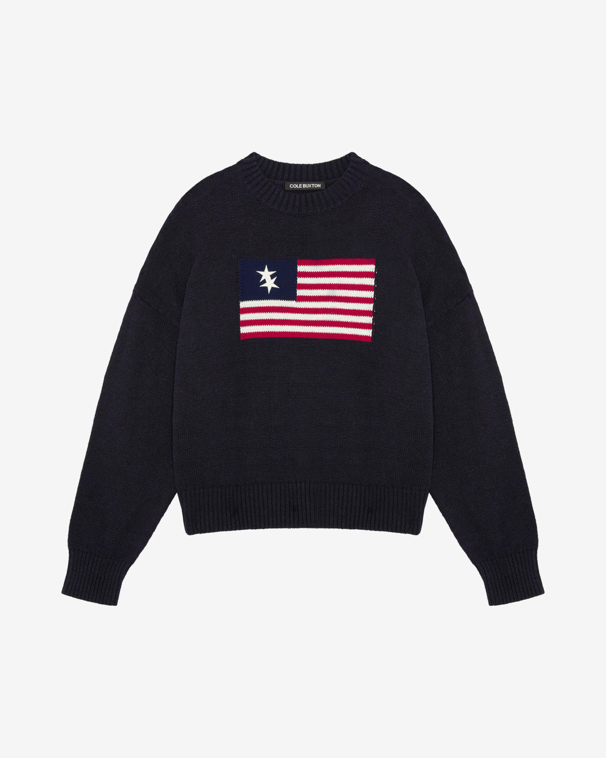 TWO STAR FLAG KNIT SWEATER