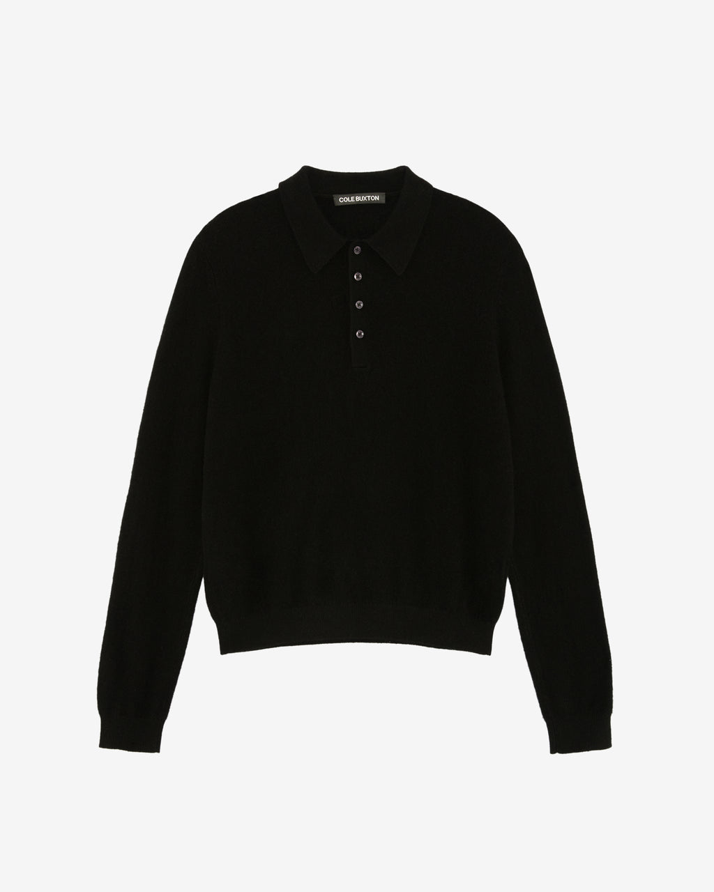 CASHMERE KNIT POLO SWEATER
