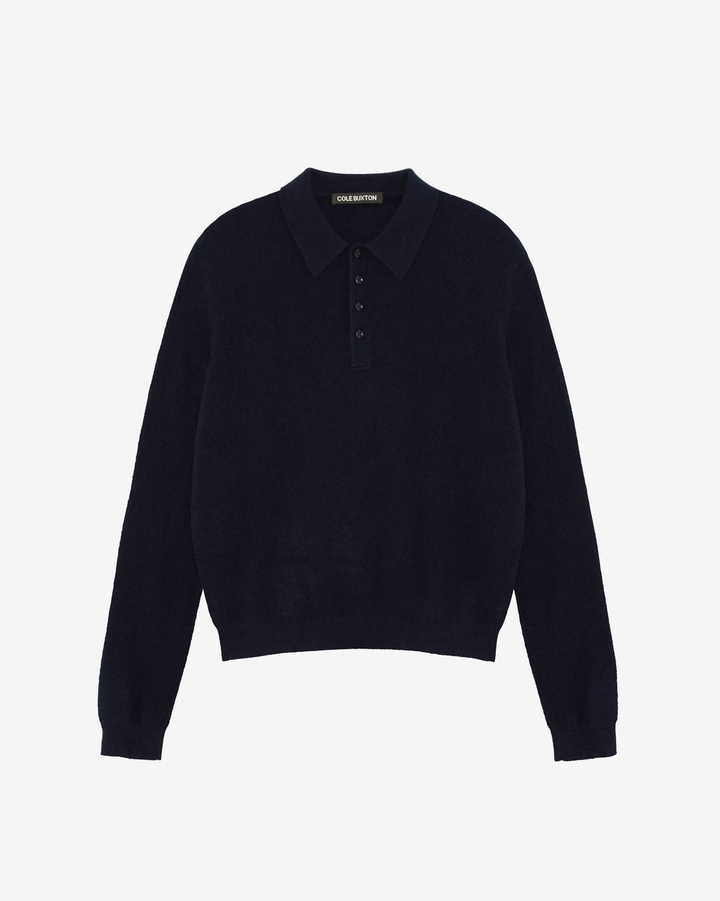 CASHMERE KNIT POLO SWEATER