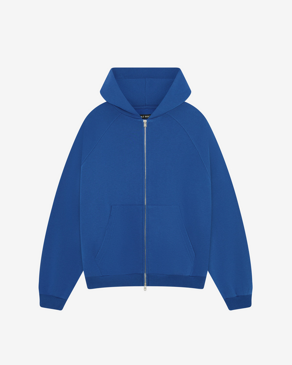 WHITE TAPE ZIPPED HOODIE