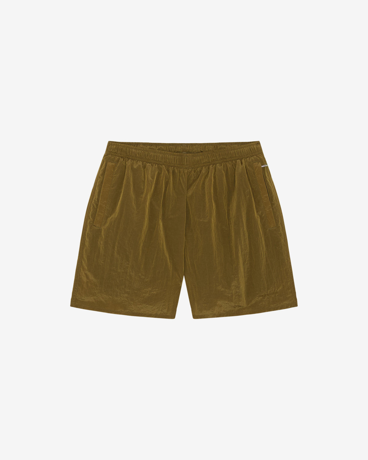METALLIC NYLON SWIM SHORT