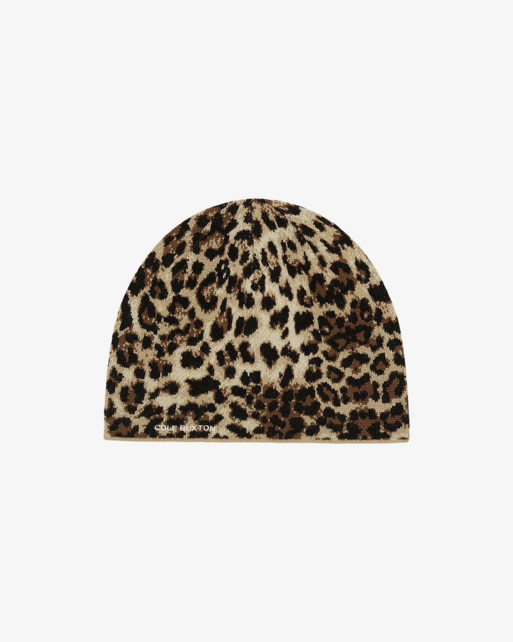 LEOPARD KNIT BEANIE
