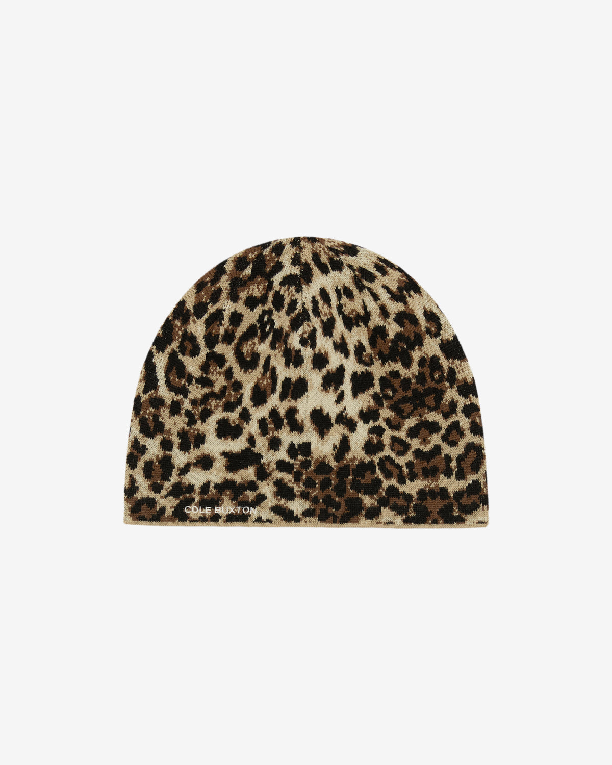 LEOPARD KNIT BEANIE