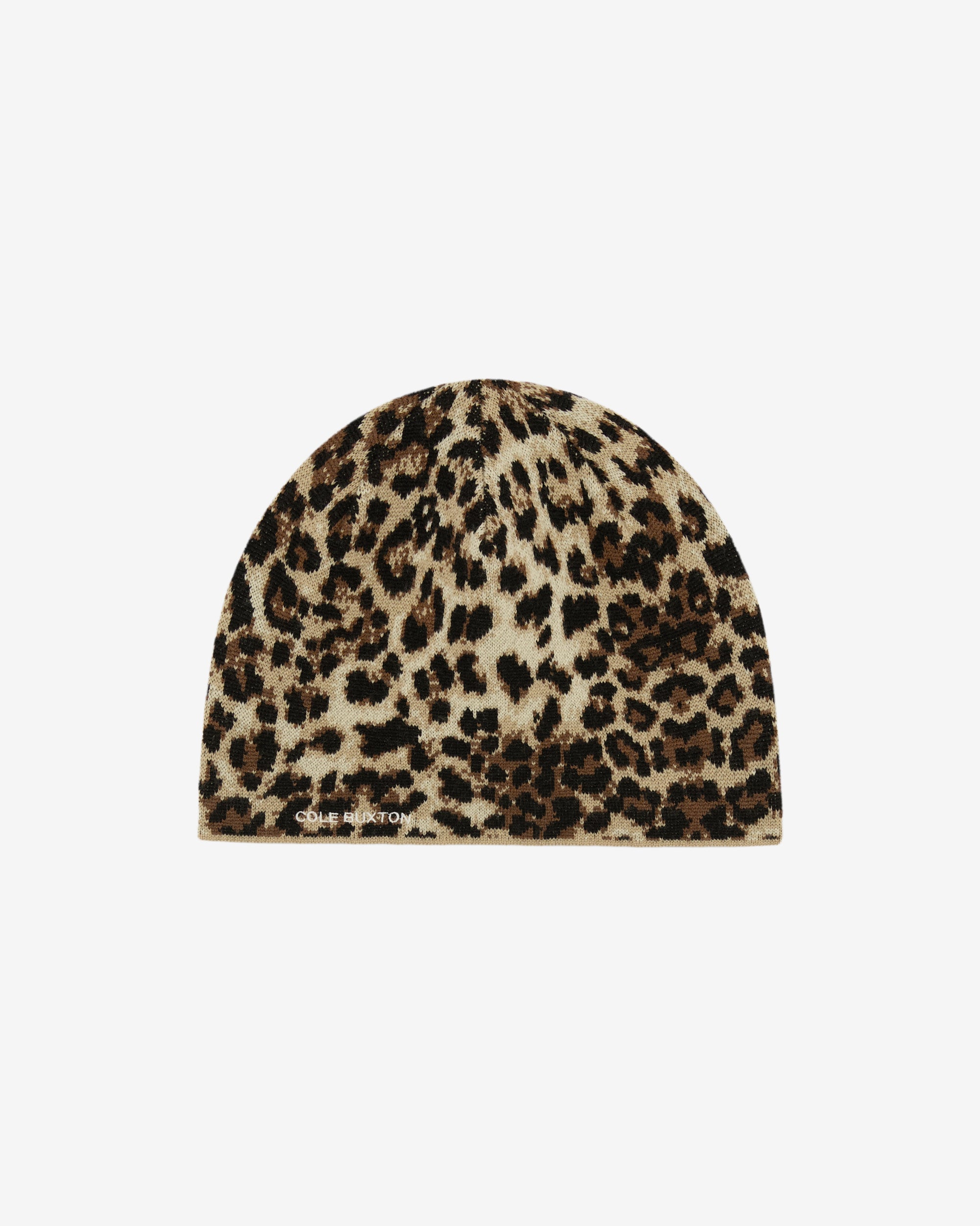 LEOPARD KNIT BEANIE