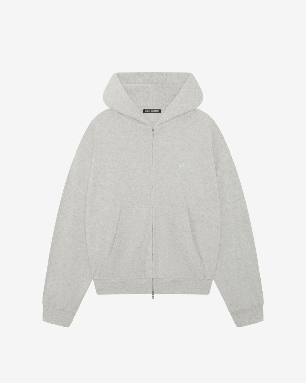 TOWELLING ZIPPED HOODIE