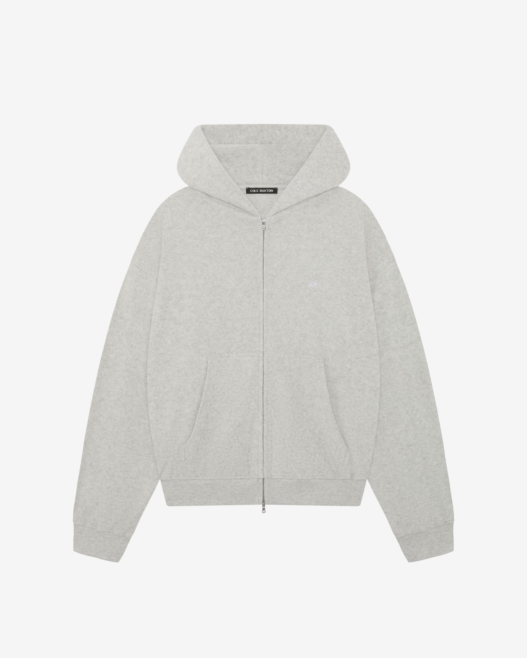 TOWELLING ZIPPED HOODIE