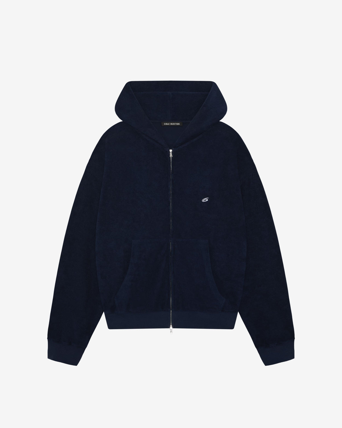 TOWELLING ZIPPED HOODIE
