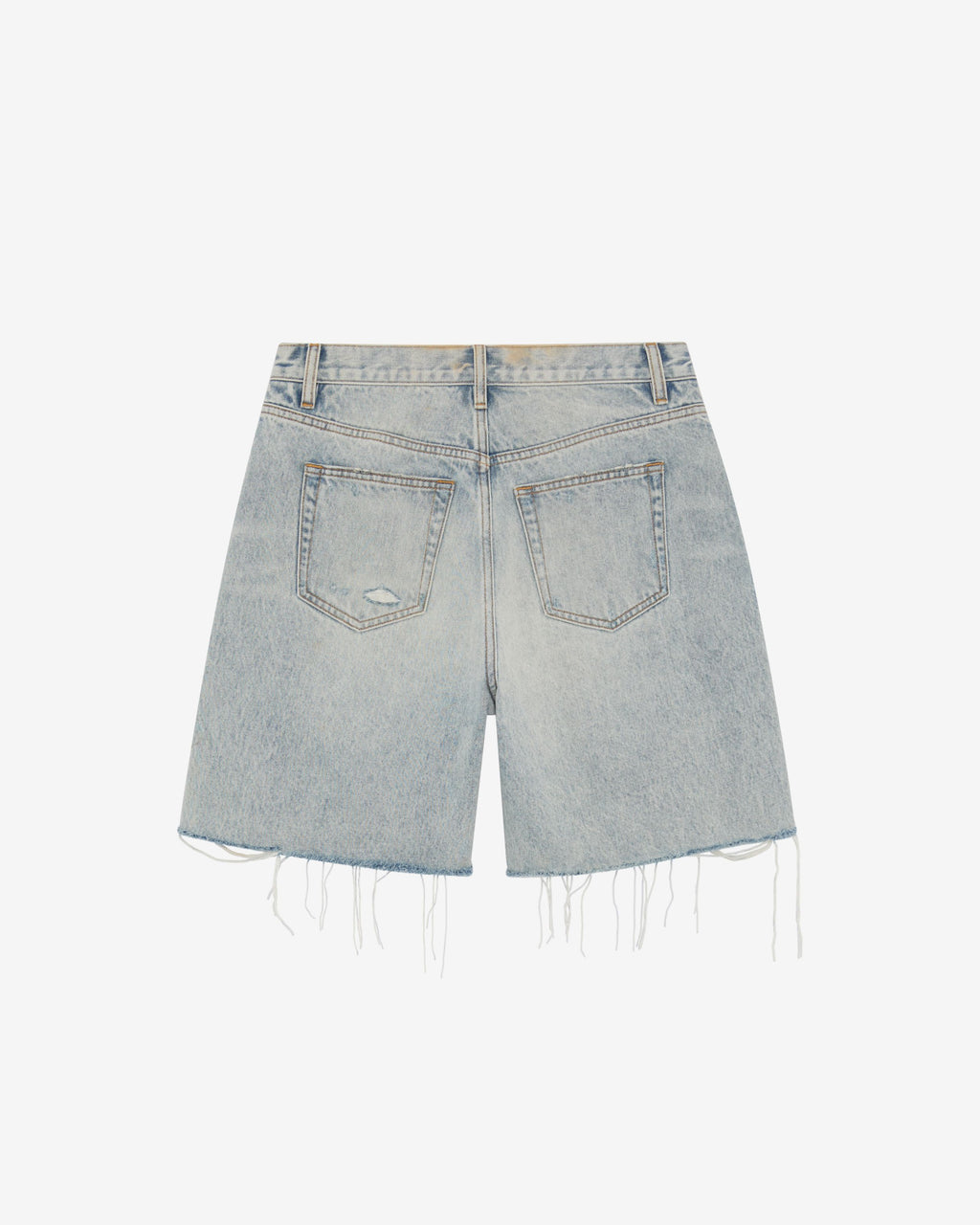 DISTRESSED CUT DENIM SHORT