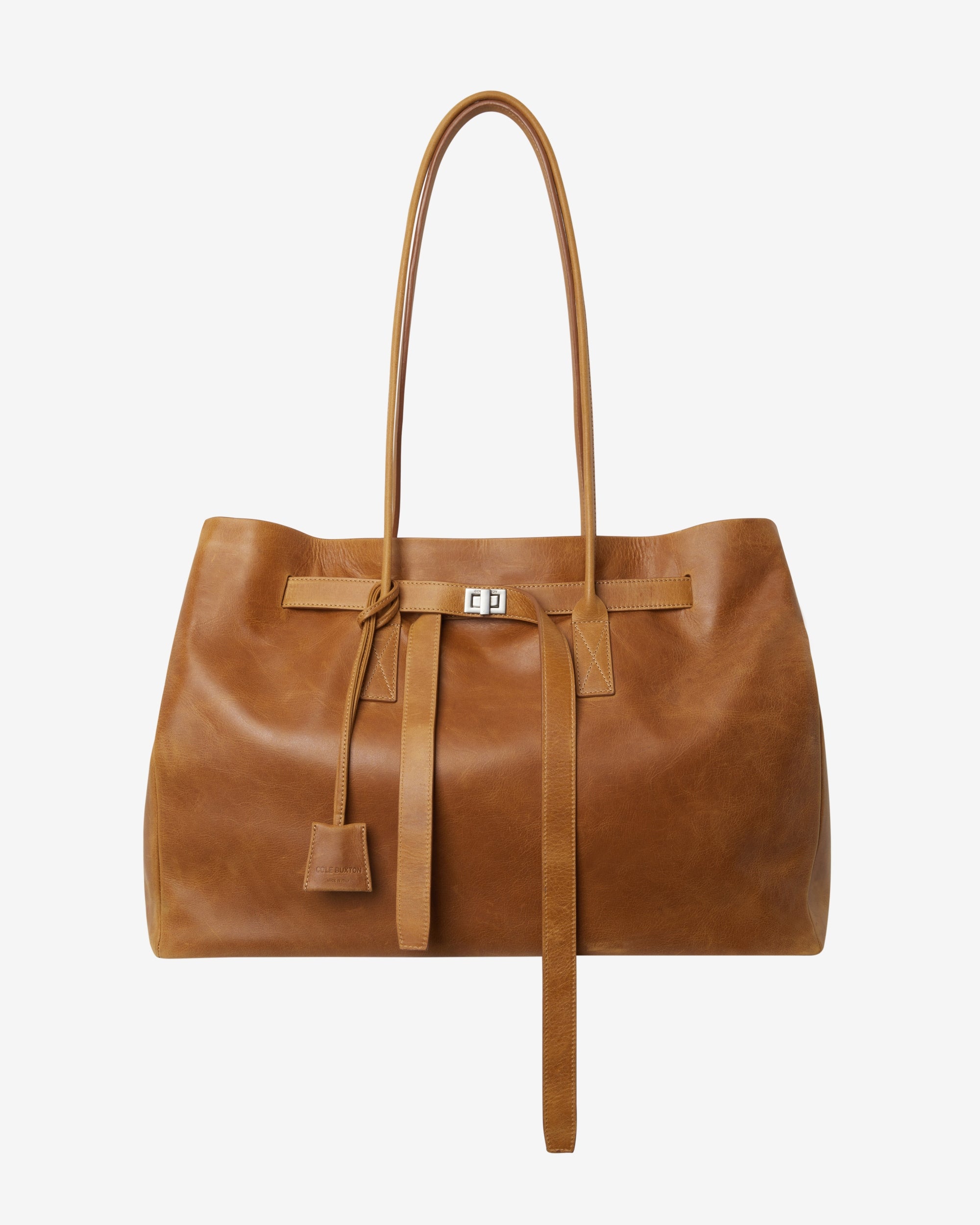 LEATHER HOLDALL TOTE