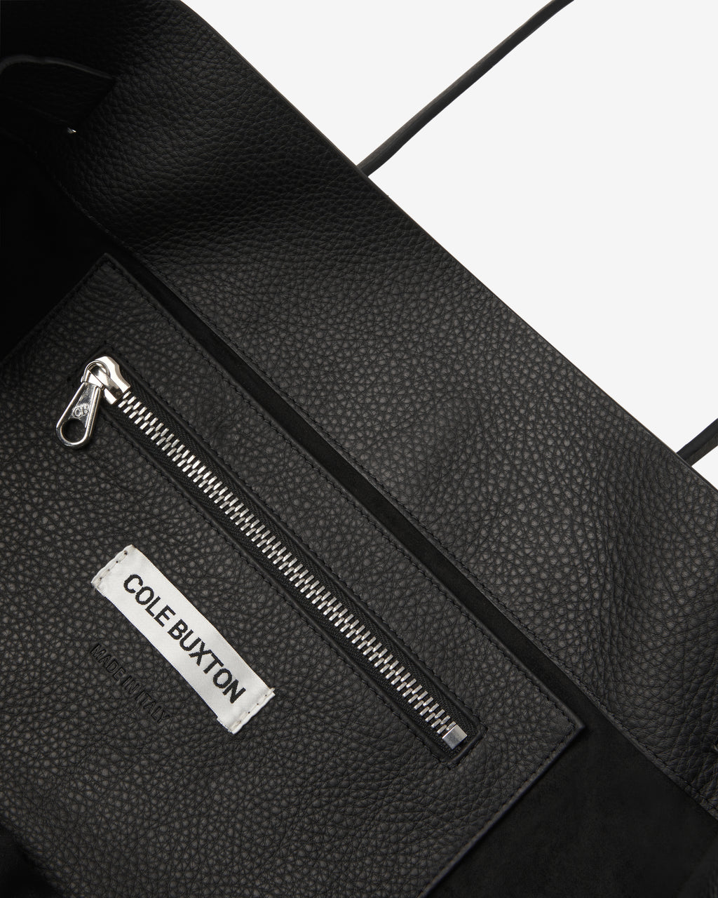 TEXTURED LEATHER HOLDALL TOTE