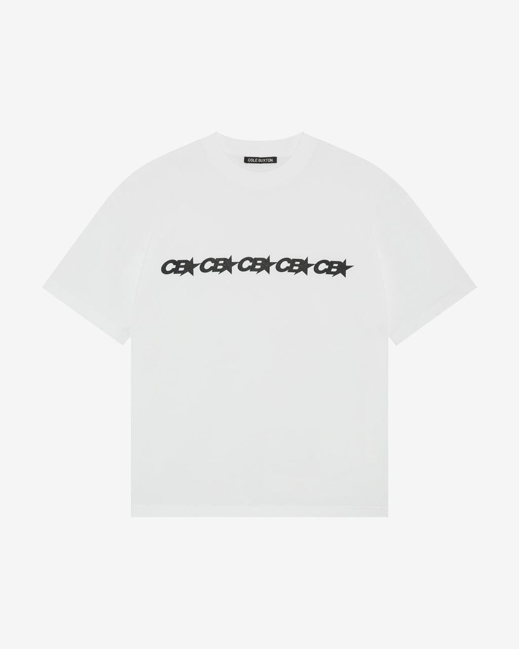 A white short-sleeve crewneck t-shirt featuring a black 'CEK' brand logo printed across the chest, displayed on a clean white background.