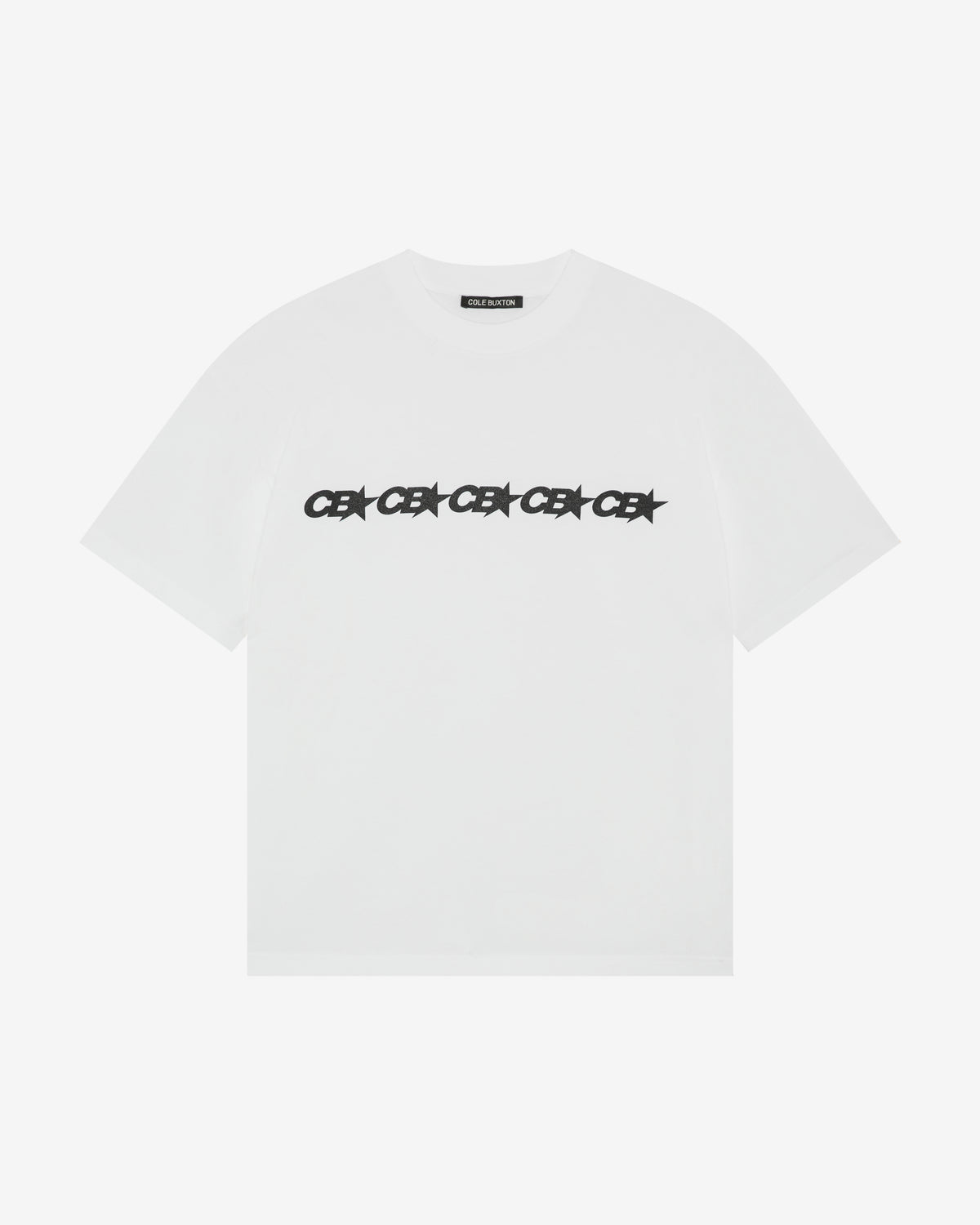 A white short-sleeve crewneck t-shirt featuring a black 'CEK' brand logo printed across the chest, displayed on a clean white background.