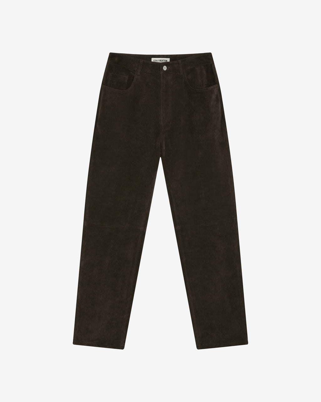 SUEDE STRAIGHT LEG TROUSER