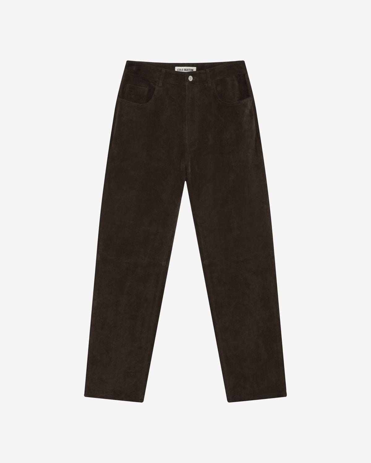 SUEDE STRAIGHT LEG TROUSER