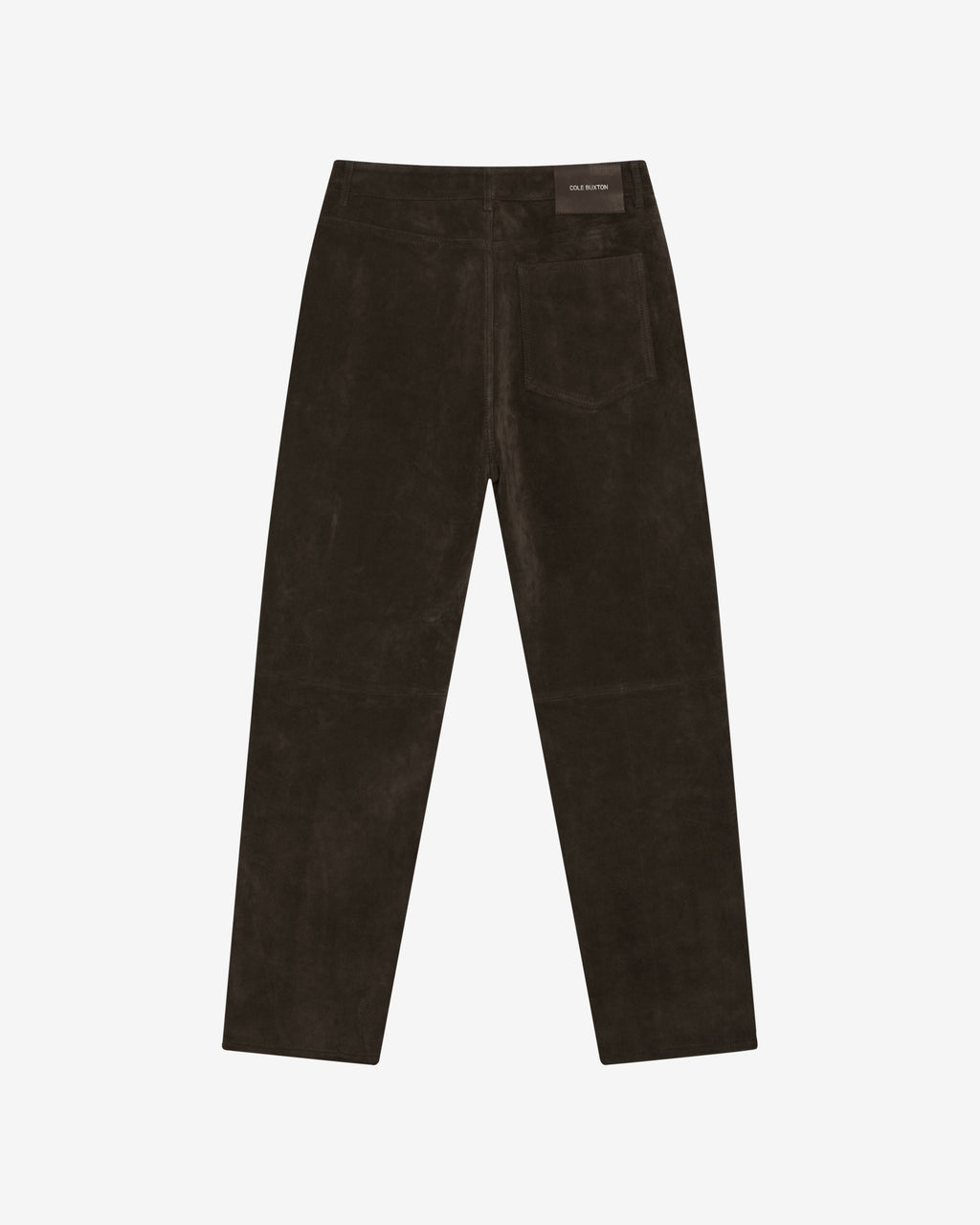SUEDE STRAIGHT LEG TROUSER