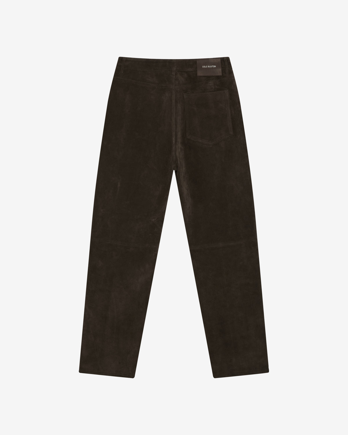 SUEDE STRAIGHT LEG TROUSER