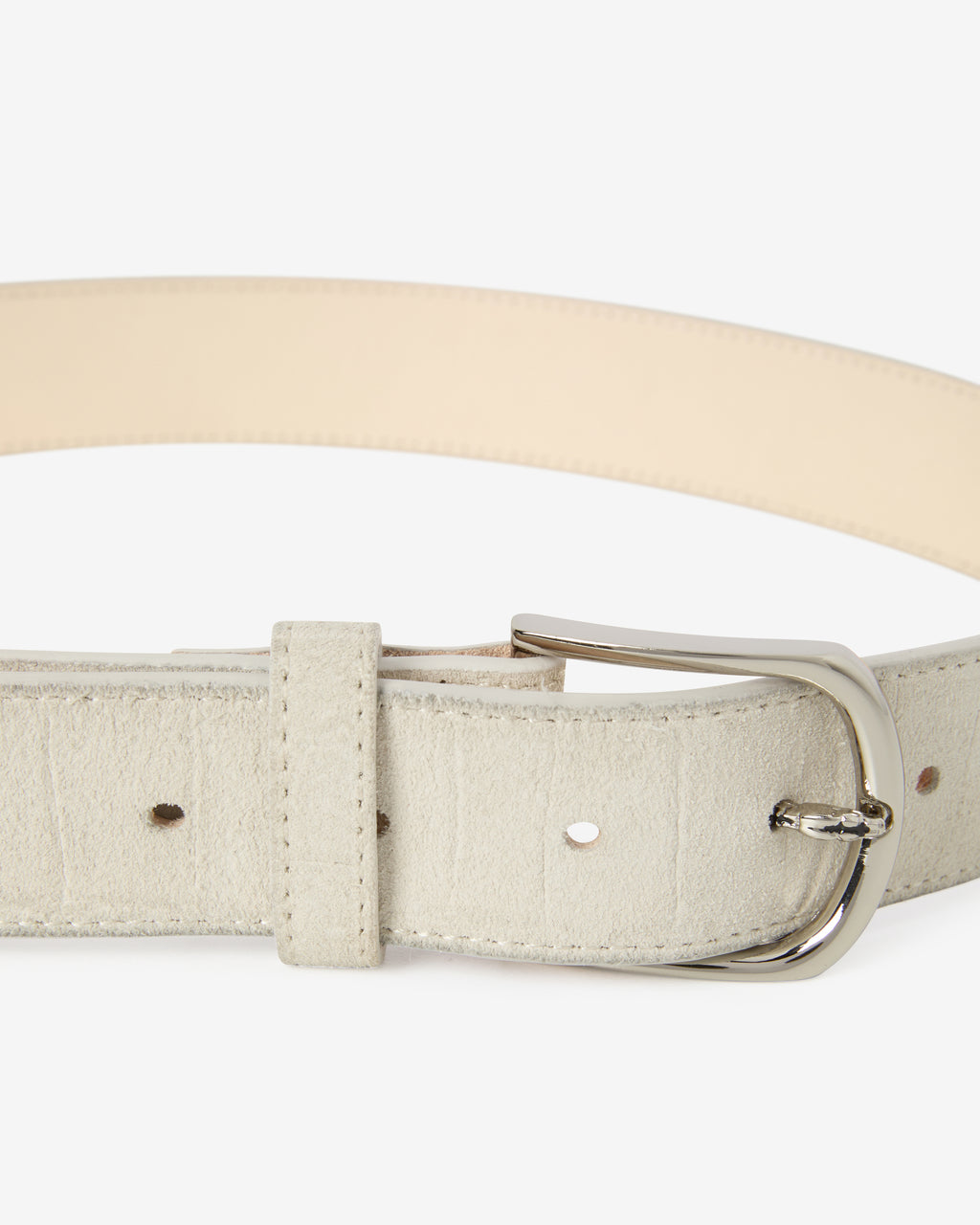 CROC EMBOSSED SUEDE BELT