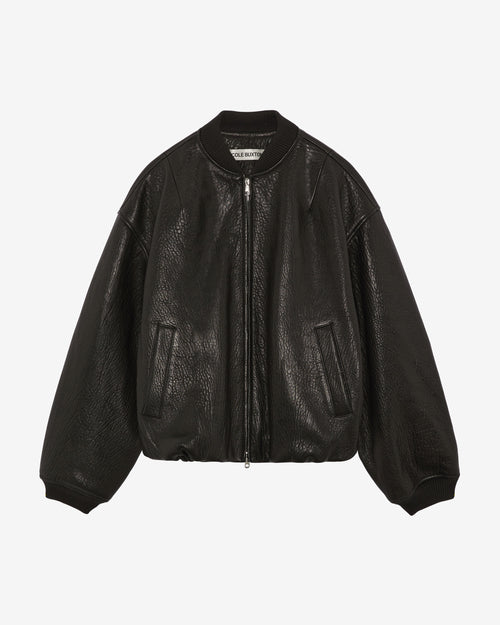 SHRUNKEN LEATHER BOMBER