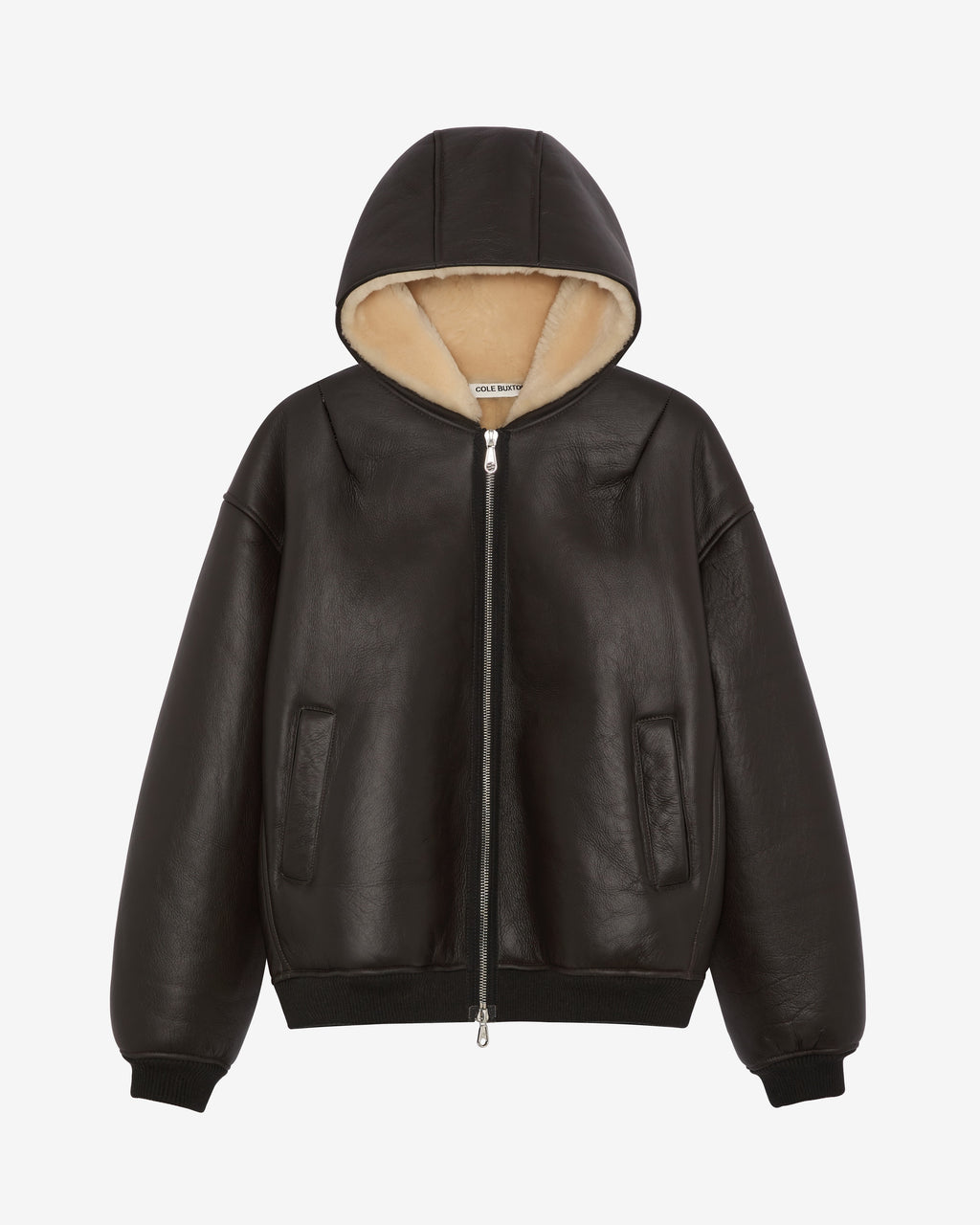 SHEARLING ZIPPED HOODIE