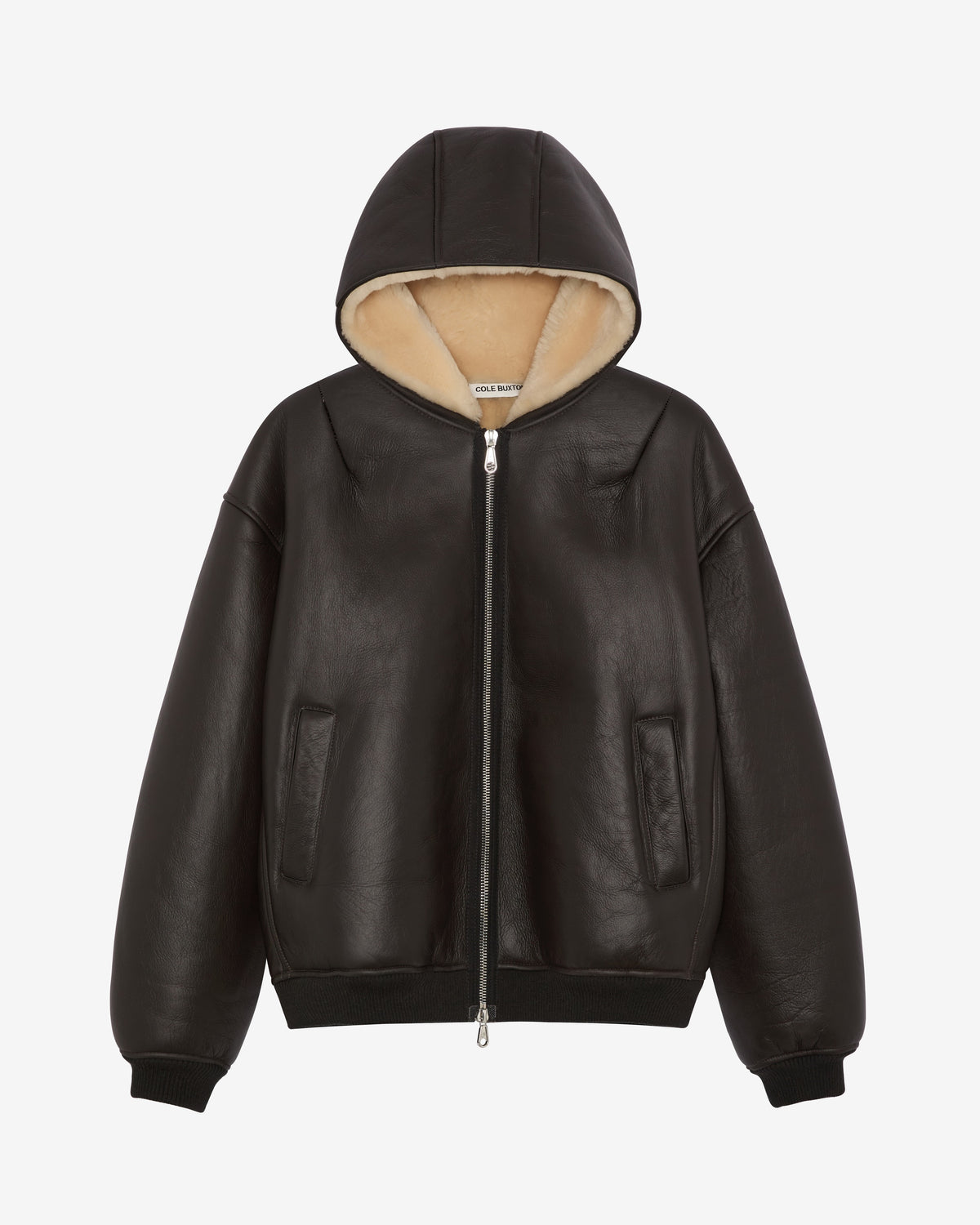 SHEARLING ZIPPED HOODIE