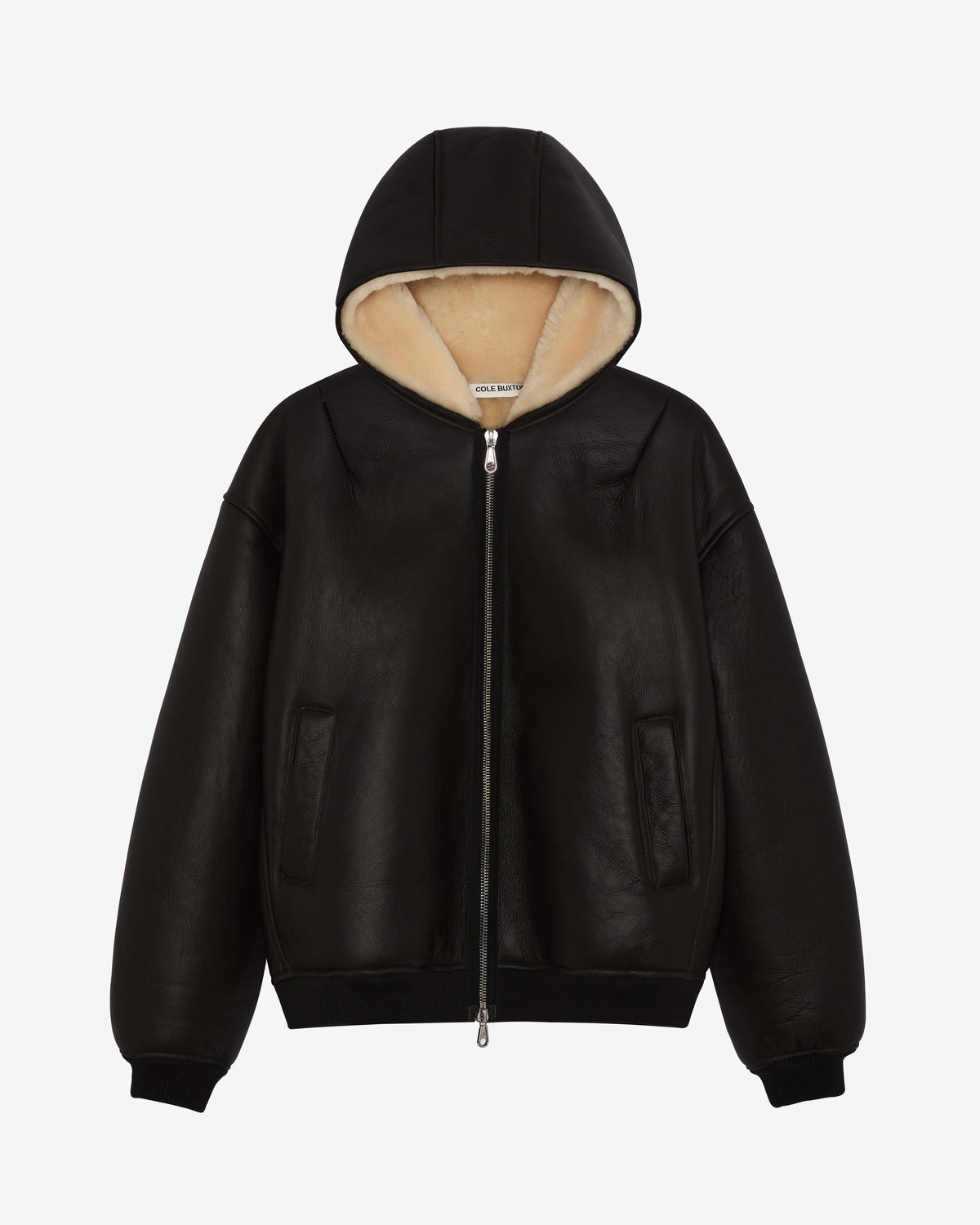 SHEARLING ZIPPED HOODIE