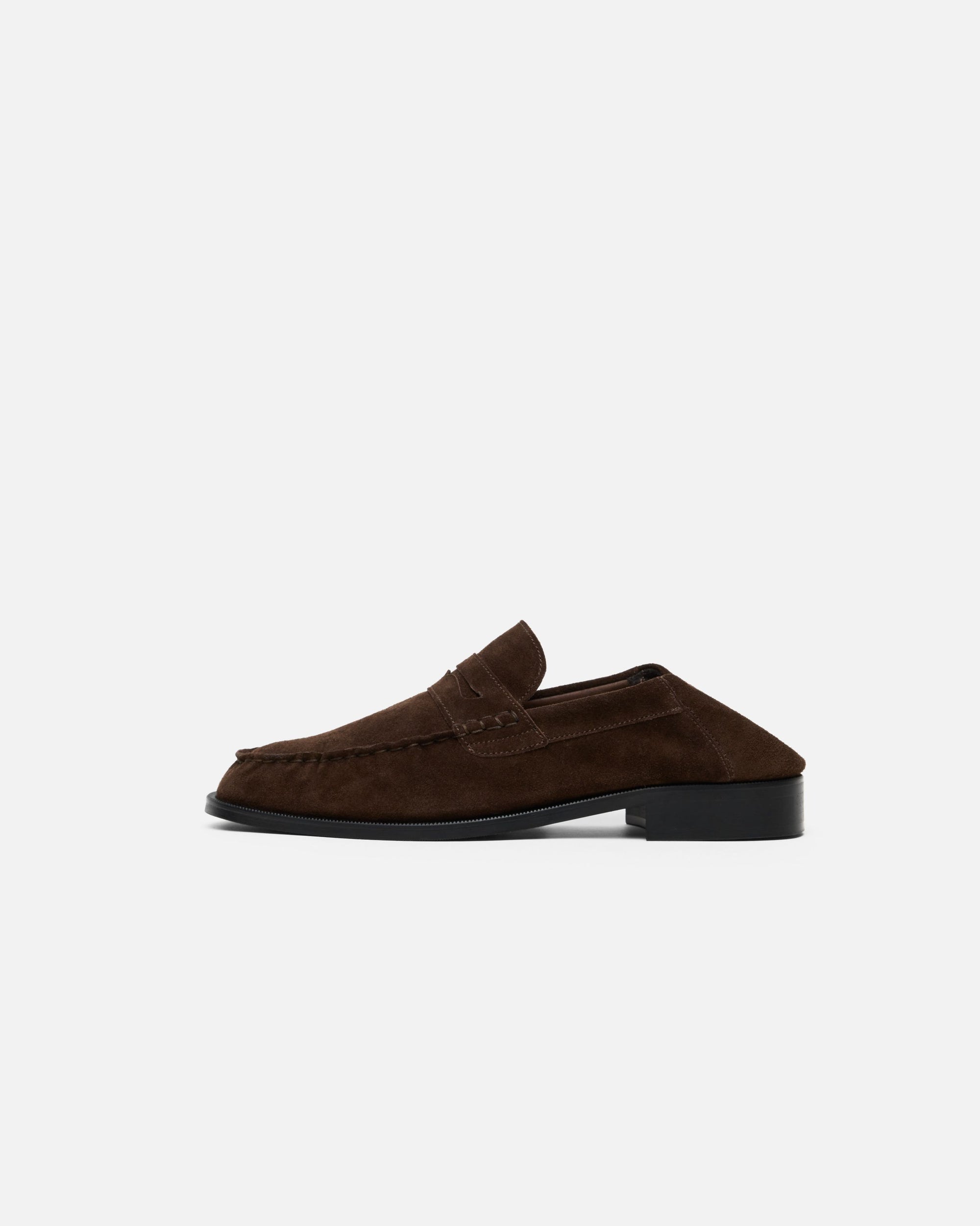 CB BROWN SUEDE FOLDABLE RUCHED LOAFER