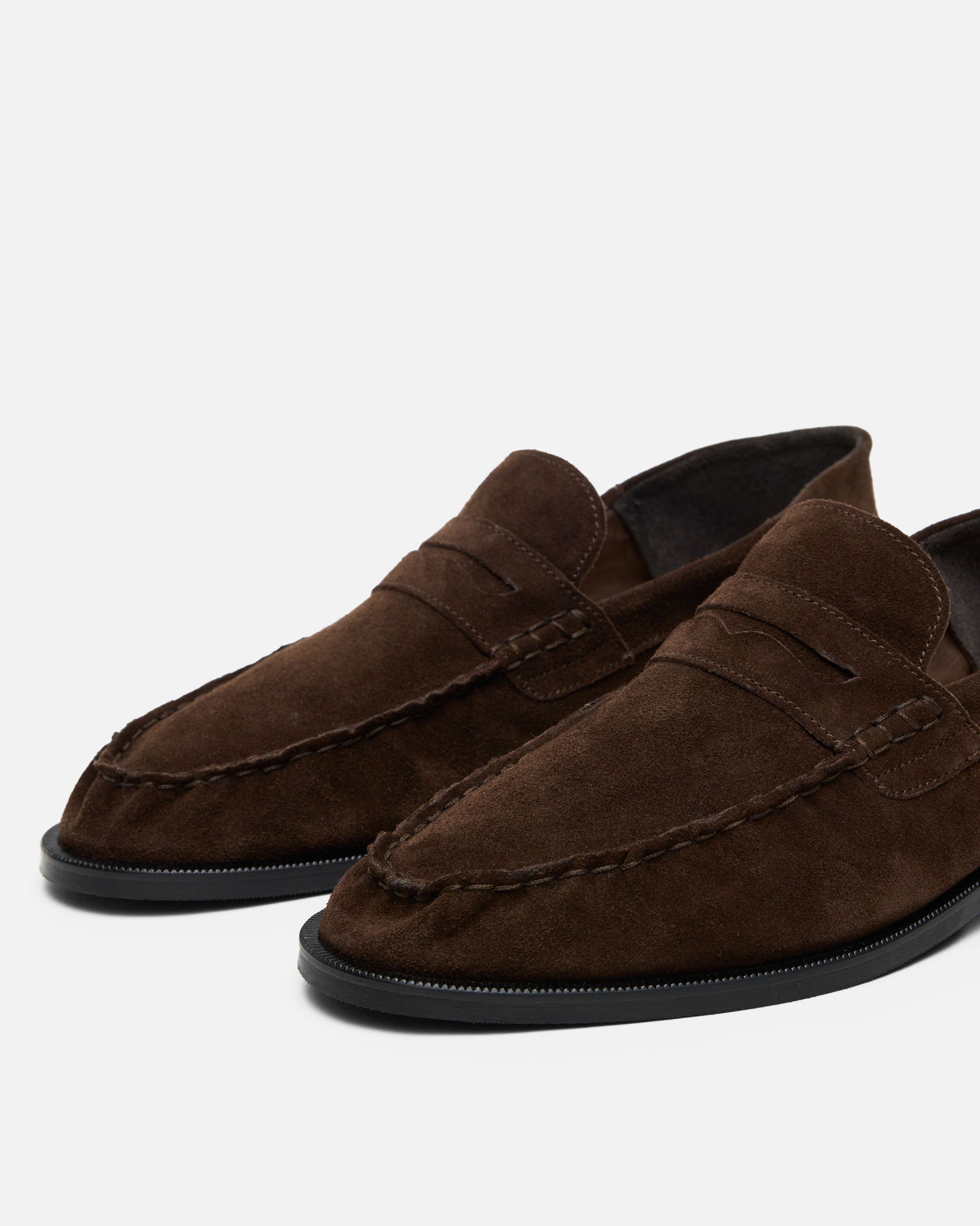 CB BROWN SUEDE FOLDABLE RUCHED LOAFER