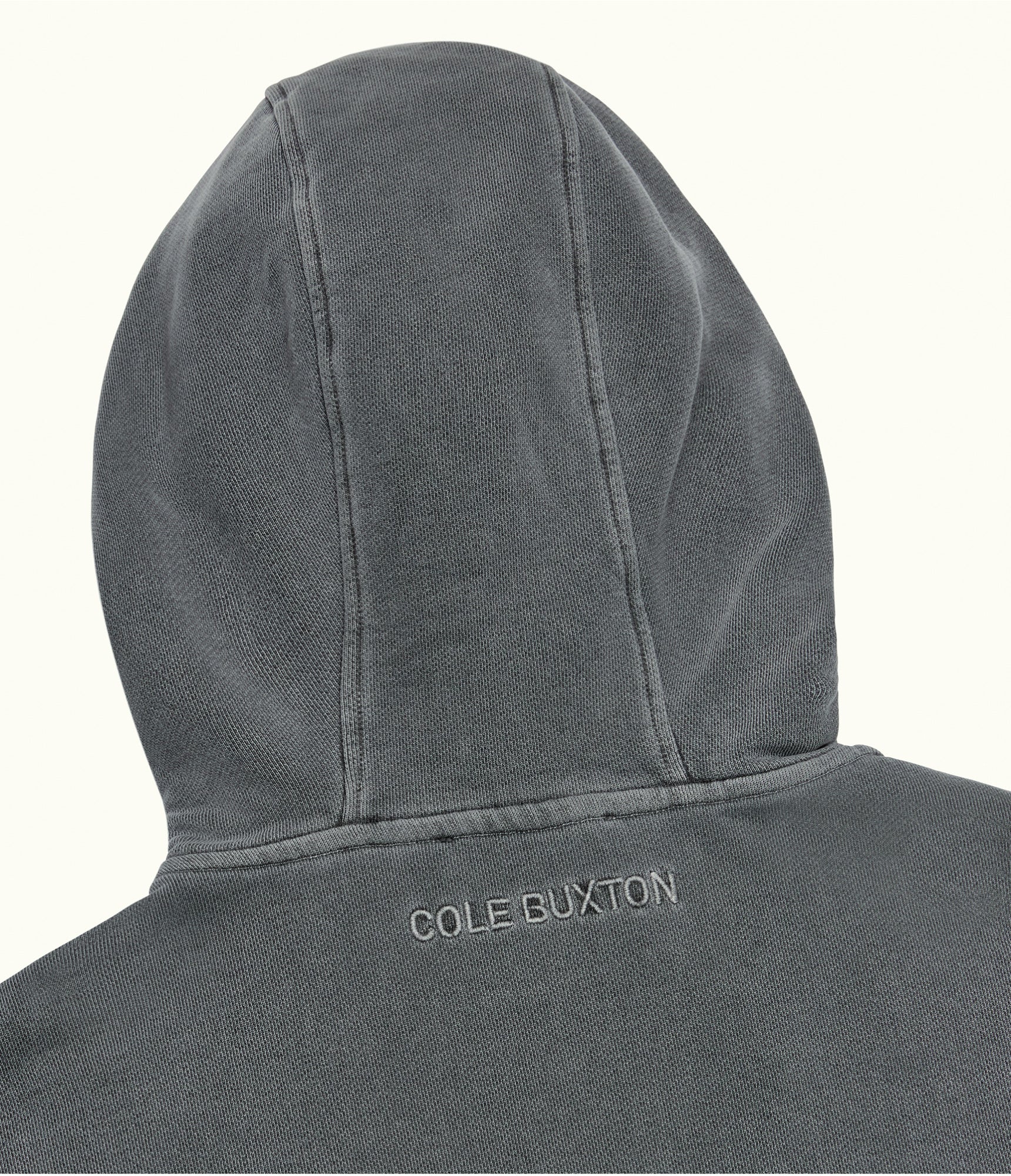 Cole Buxton | Warm Up Cropped Logo Zip Hoodie | Mens | Washed Black