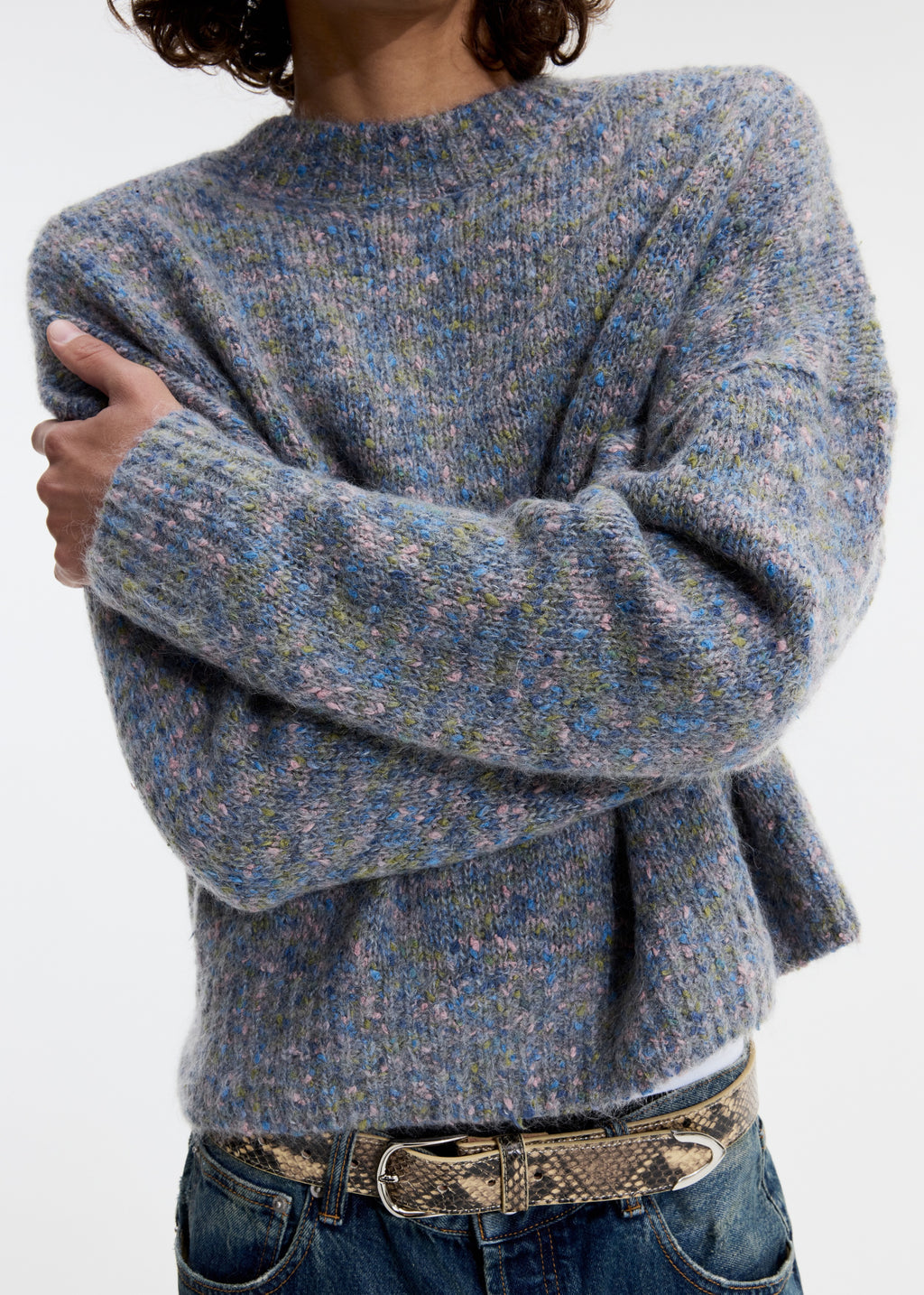 FLECK KNIT SWEATER