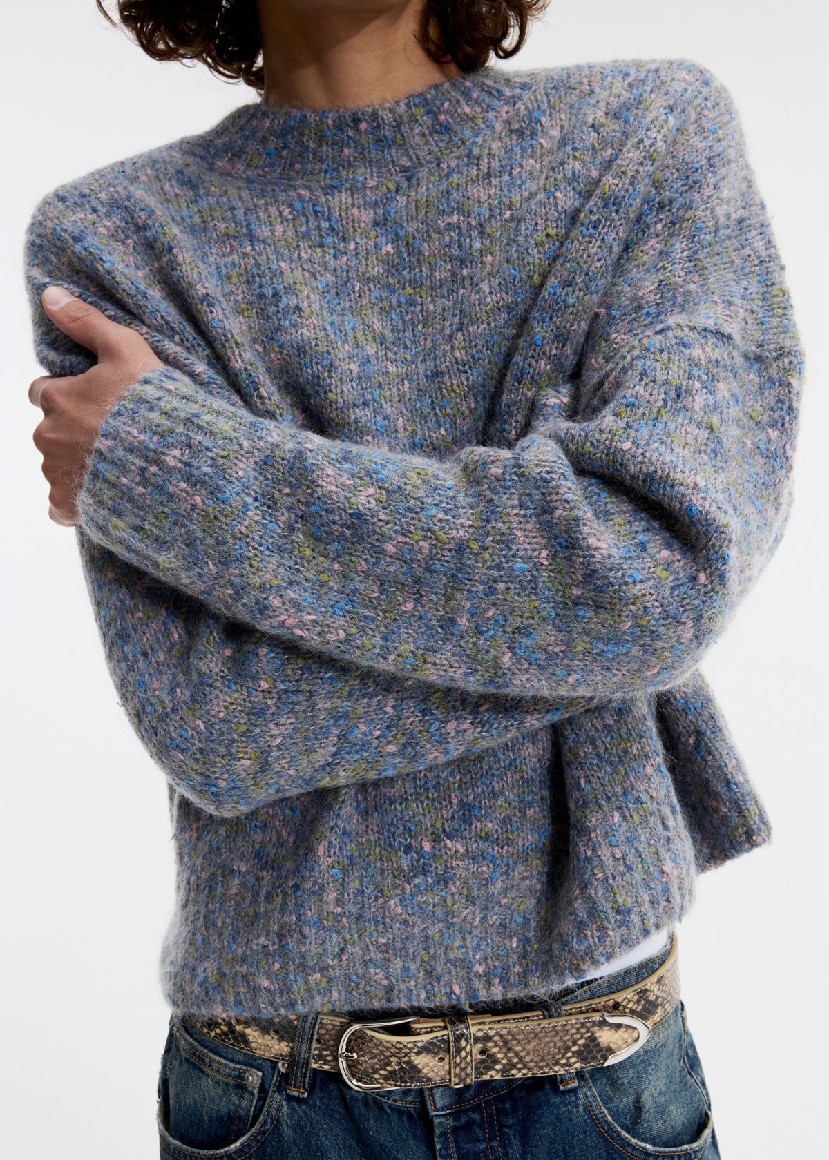 FLECK KNIT SWEATER