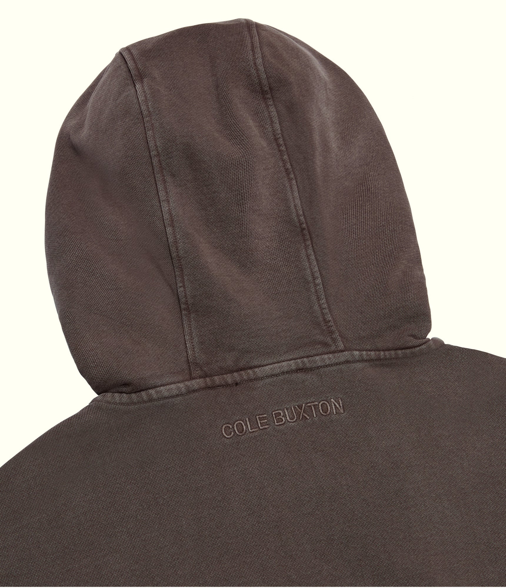 Cole Buxton | Warm Up Cropped Logo Zip Hoodie | Mens | Washed Brown