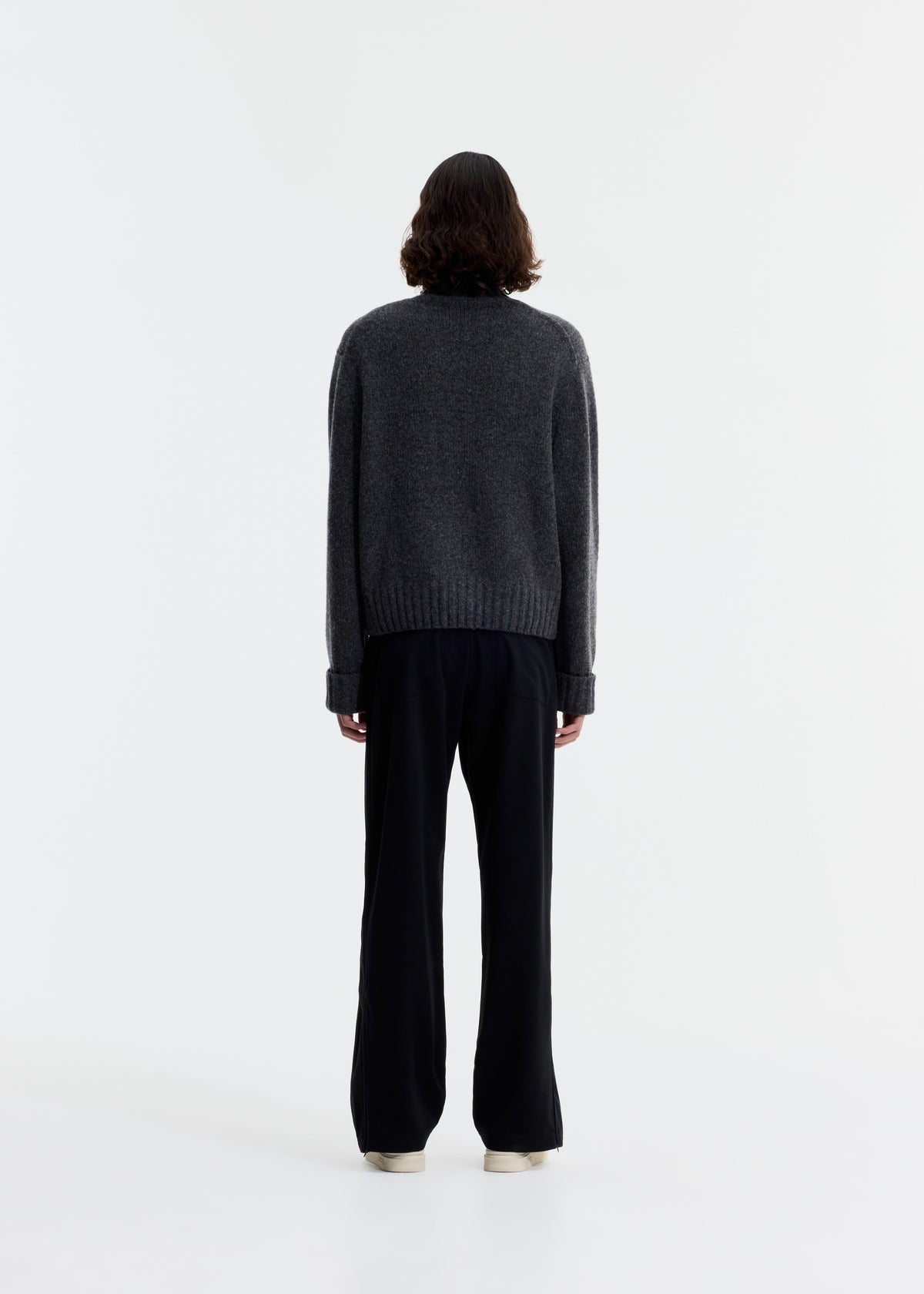 HIGH NECK KNIT ZIP THROUGH