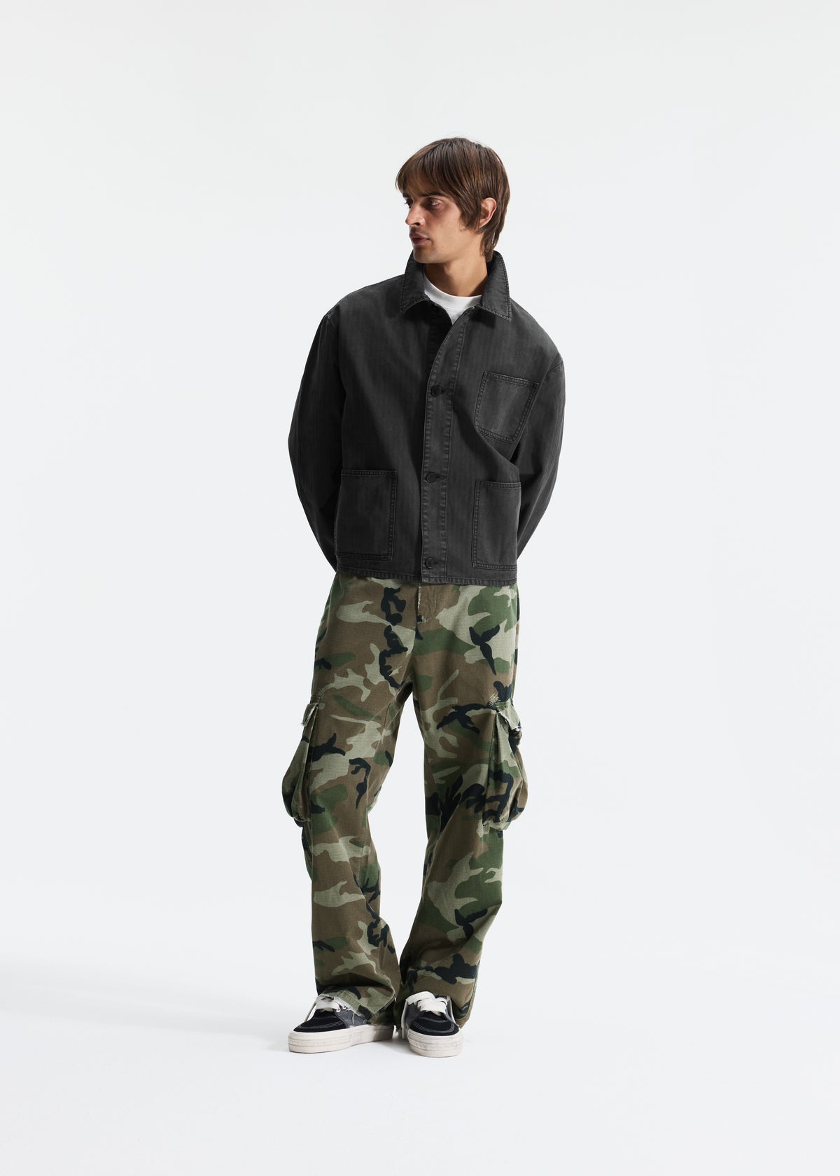 RIPSTOP CAMO CARGO TROUSERS