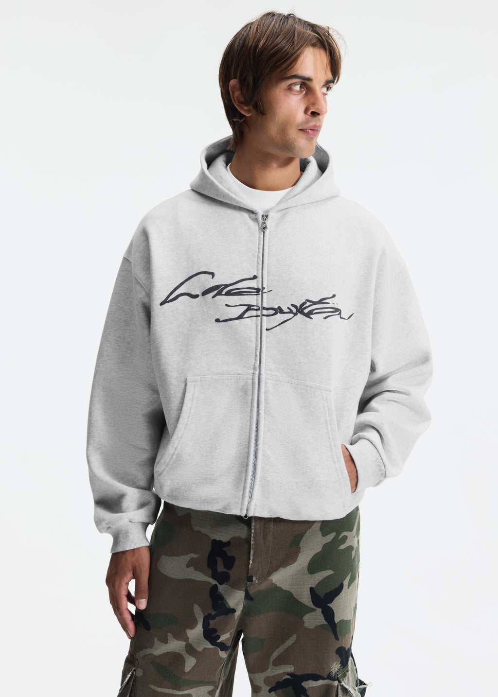 HAND WRITTEN ZIPPED HOODIE