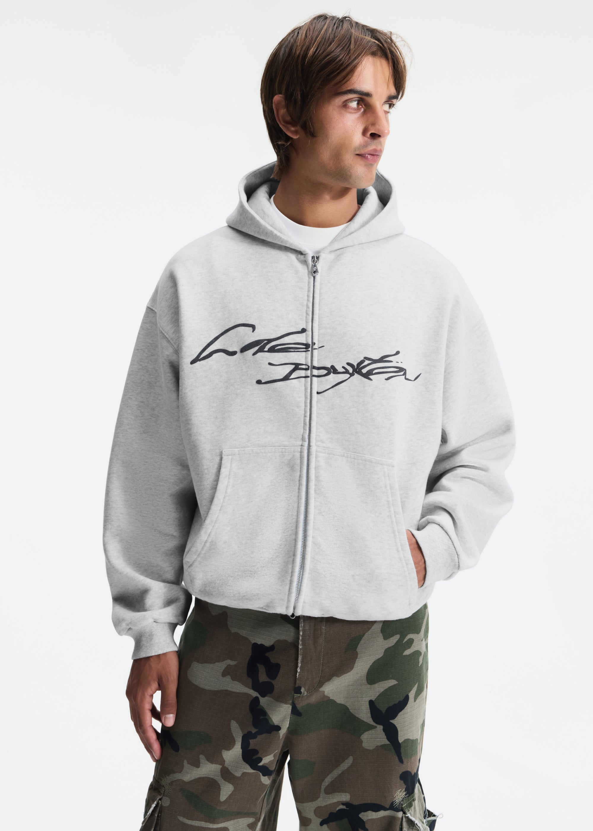 HAND WRITTEN ZIPPED HOODIE