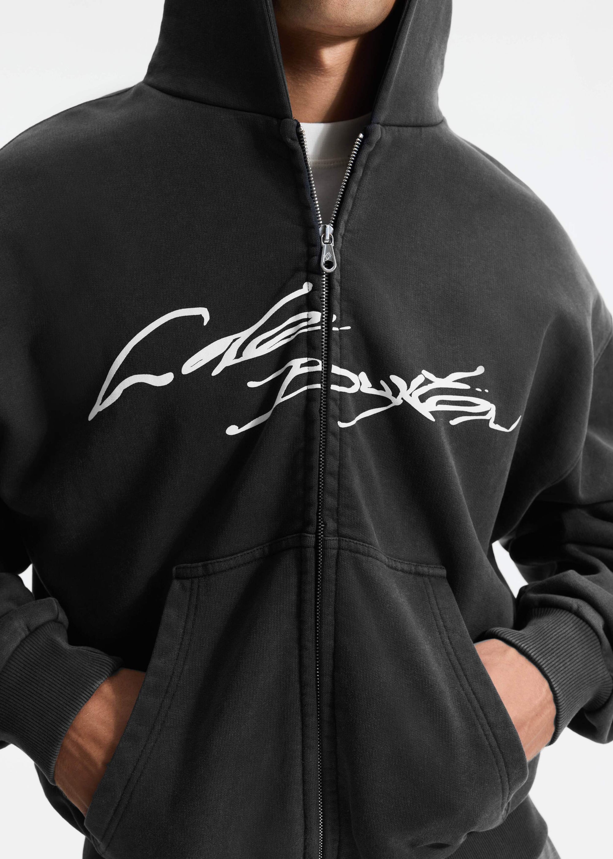 HAND WRITTEN ZIPPED HOODIE