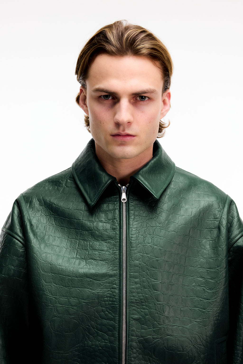 AKIMBO X CB CROC LEATHER JACKET