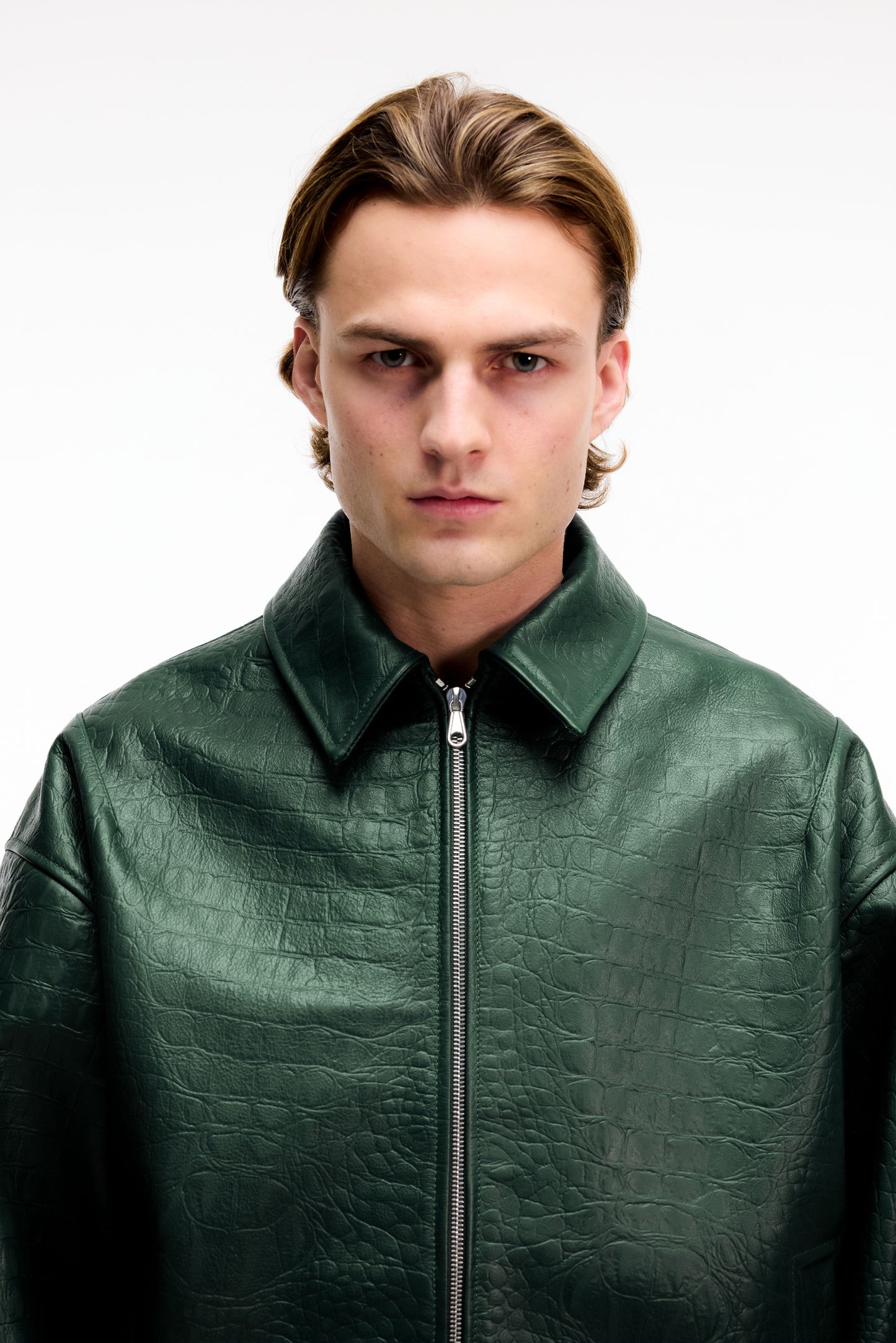 AKIMBO X CB CROC LEATHER JACKET