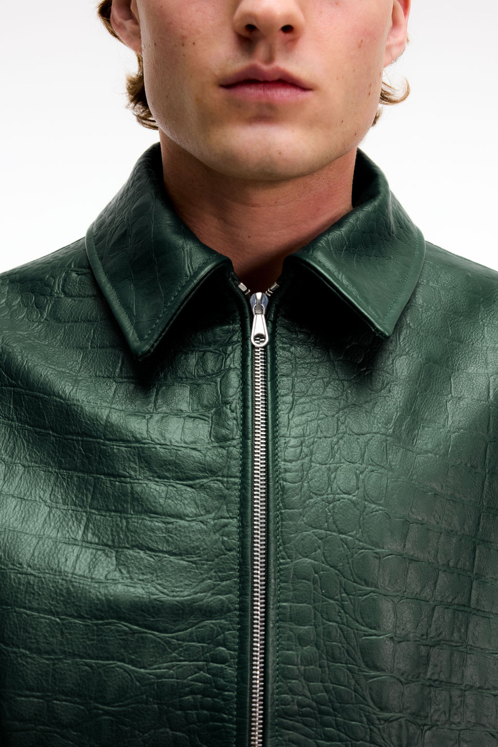 AKIMBO X CB CROC LEATHER JACKET