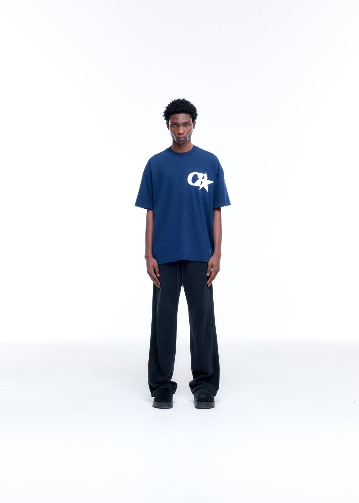 Cole Buxton | CB Star T-Shirt | Mens | Cotton | Navy Blue
