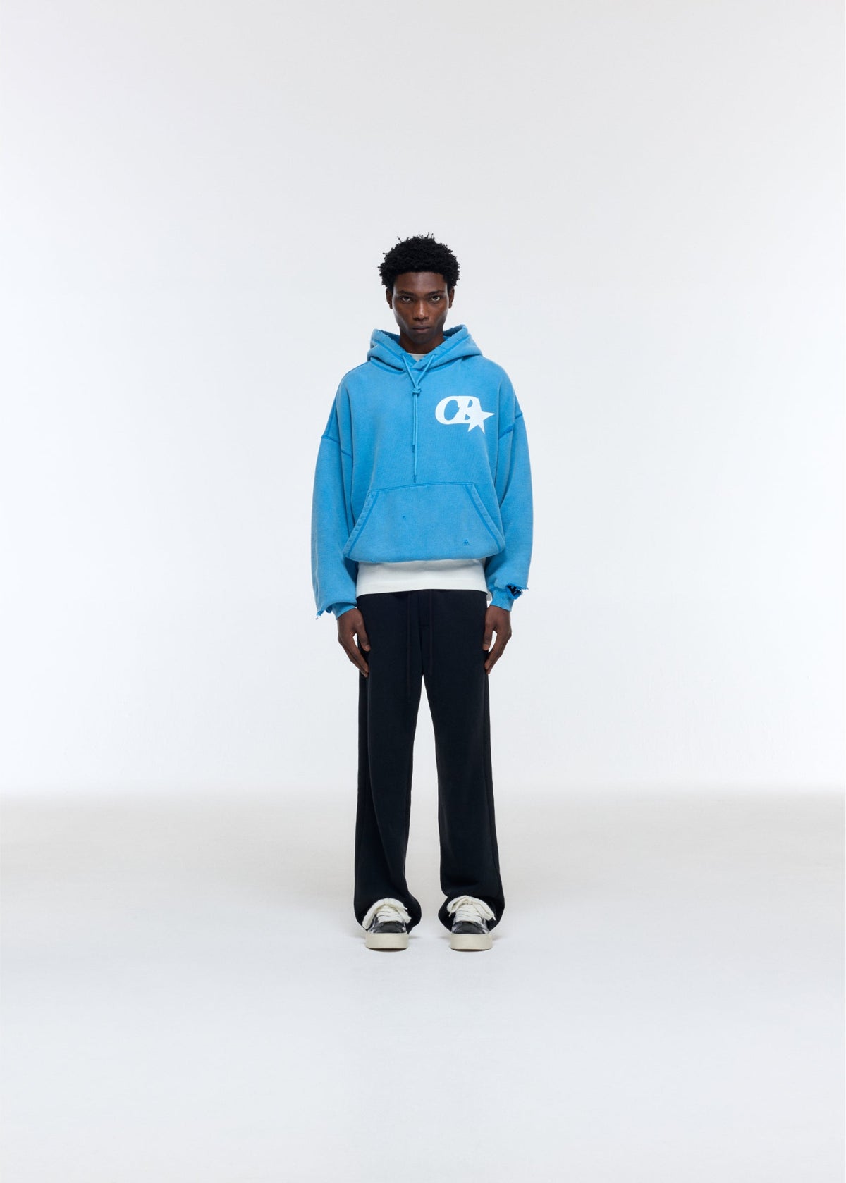 CB STAR DISTRESSED POCKET HOODIE