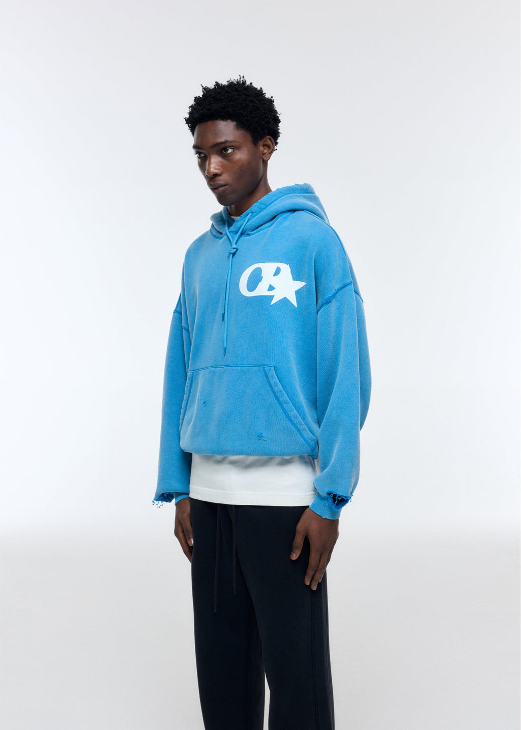 CB STAR DISTRESSED POCKET HOODIE