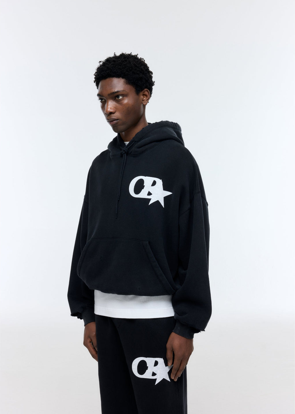 CB STAR DISTRESSED POCKET HOODIE