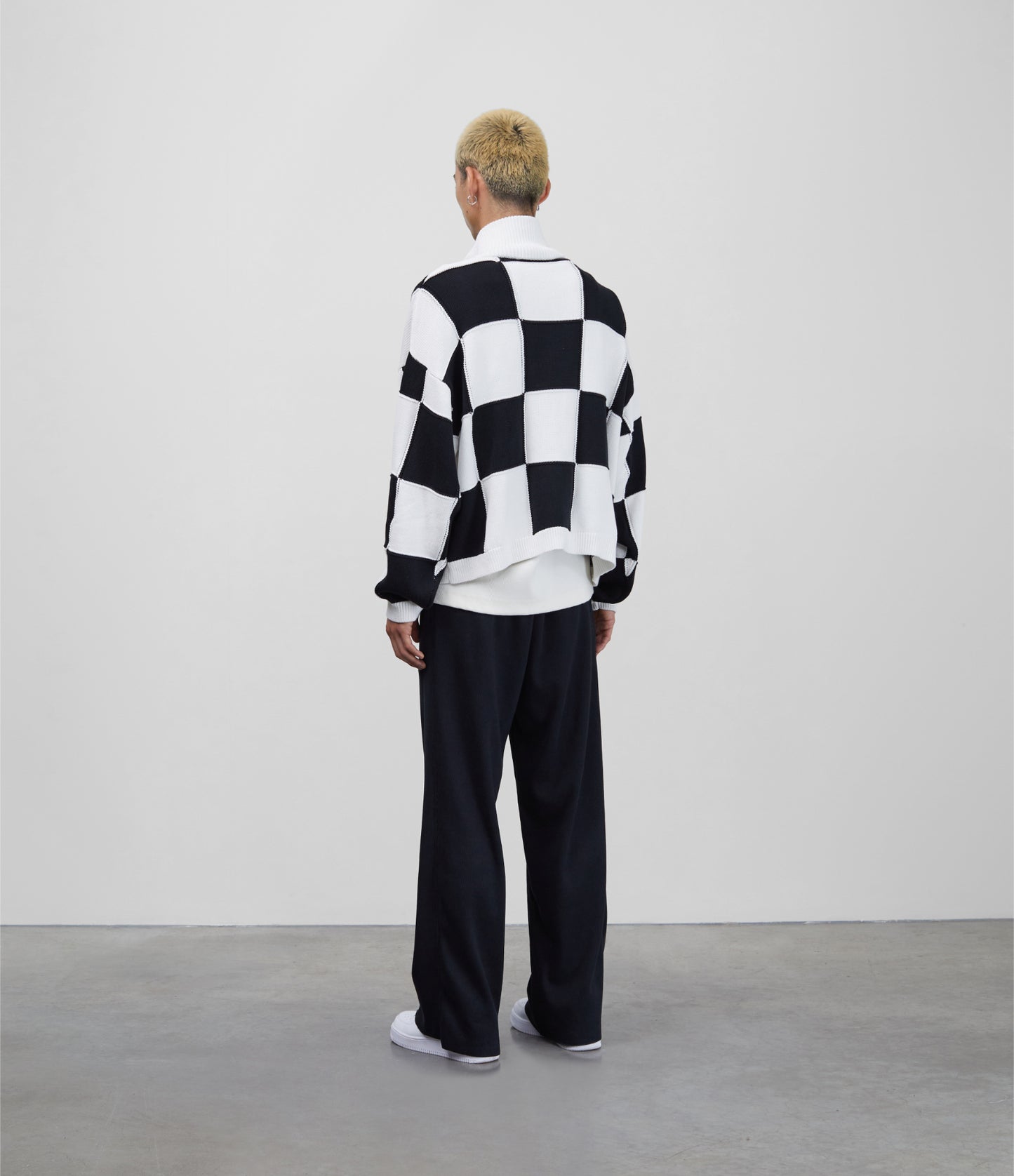 CB CHEQUERED KNIT JACKET
