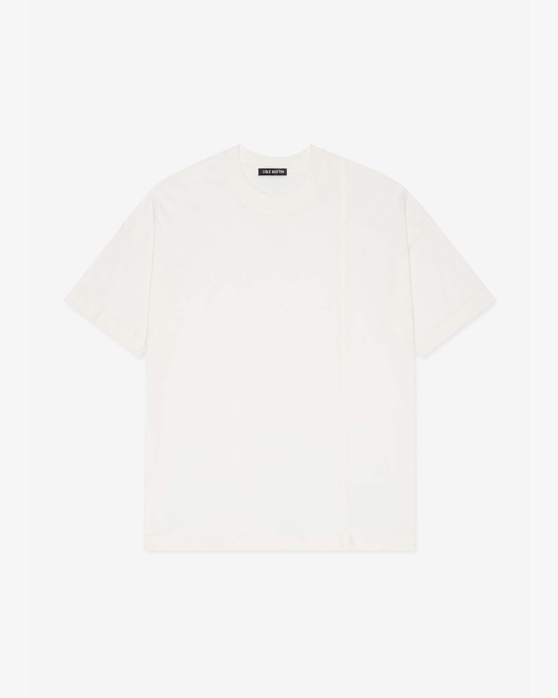 Cole Buxton | Panelled T-Shirt | Mens | Cotton | Vintage White