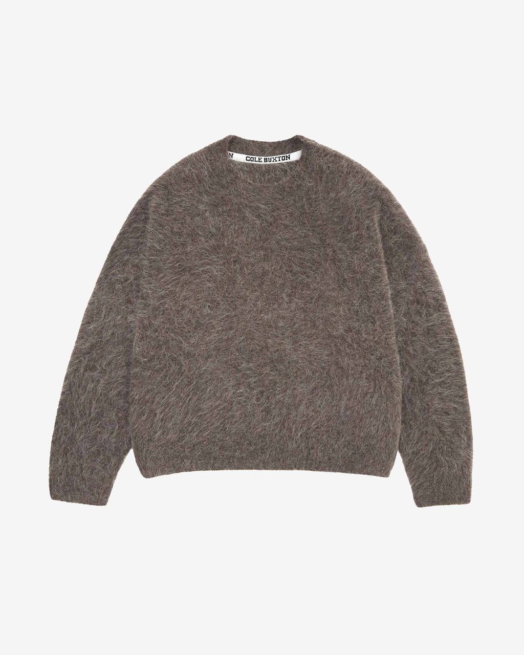 Cole Buxton | Alpaca Knit Sweater | Unisex | Alpaca | Hand Brushed | Brown