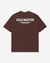 Brown t-shirt with 'Cole Buxton' text on the back against a white background