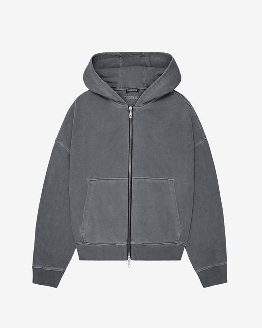 WARM UP CROPPED ZIPPED HOODIE